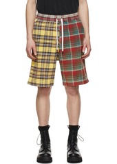 R13 Yellow & Red Multi-Plaid Shorts