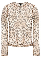 R13 sheer leopard print top