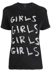 R13 slogan-print short-sleeved T-shirt