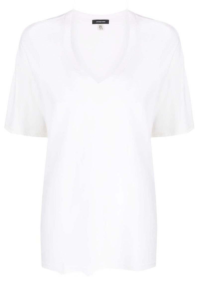 R13 V-neck short-sleeved T-shirt