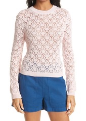 Rachel Comey Bassi Open Stitch Sweater in Pink at Nordstrom