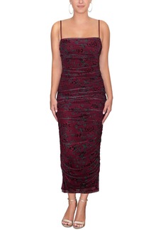 Rachel Roy Helena Womens Floral Long Cocktail and Party Dress