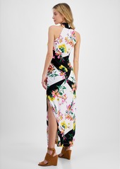 Rachel Rachel Roy Crisscross Halter Maxi Dress - Geo Floral