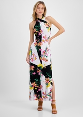 Rachel Rachel Roy Crisscross Halter Maxi Dress - Geo Floral