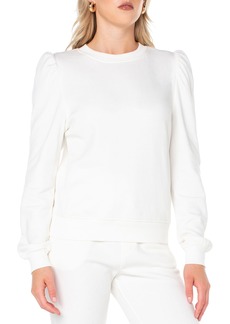 RACHEL Rachel Roy Ella Puff Shoulder Pullover Sweatshirt in Whisper White at Nordstrom Rack