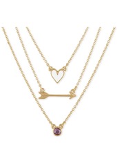 Rachel Rachel Roy Gold-Tone 3-Pc. Set Heart, Arrow & Stone Pendant Necklaces, 17" + 2" extender