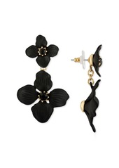 Rachel Rachel Roy Gold-Tone Crystal Flower Double Drop Earrings