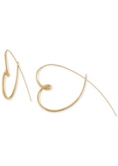 Rachel Rachel Roy Gold-Tone Heart Spear Large Hoop Earrings