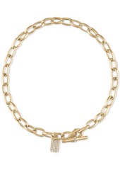 Rachel Rachel Roy Gold-Tone Pave Charm Large-Link 16" Collar Necklace