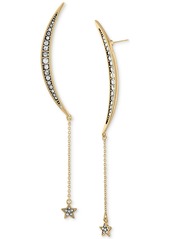 Rachel Rachel Roy Gold-Tone Pave Crescent & Star Linear Drop Earrings