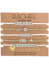 Rachel Rachel Roy Two-Tone 5-Pc. Set Message Stretch Bracelets