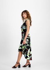 Rachel Rachel Roy Women's Eulalie Shoulder-Tie High-Low Dress - Lime Tropical