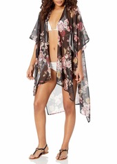 RACHEL Rachel Roy Women's Standard High Low with Side Slit Kimono Style Swim Coverp