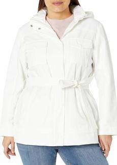 RACHEL Rachel Roy Women's Plus Size Belted Safari Jacket with Breast Pockets