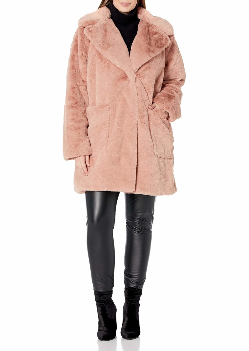 RACHEL Rachel Roy Women's Plus Size Solid Faux Fur Coat