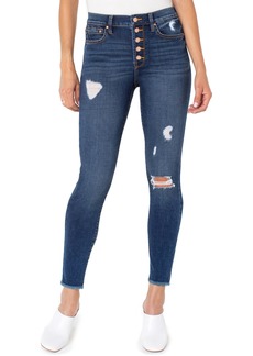 Rachel Roy High Waist Ripped Ankle Skinny Jeans in Higher Love at Nordstrom Rack