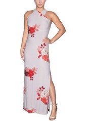 Rachel Roy Womens Floral Print Halter Maxi Dress