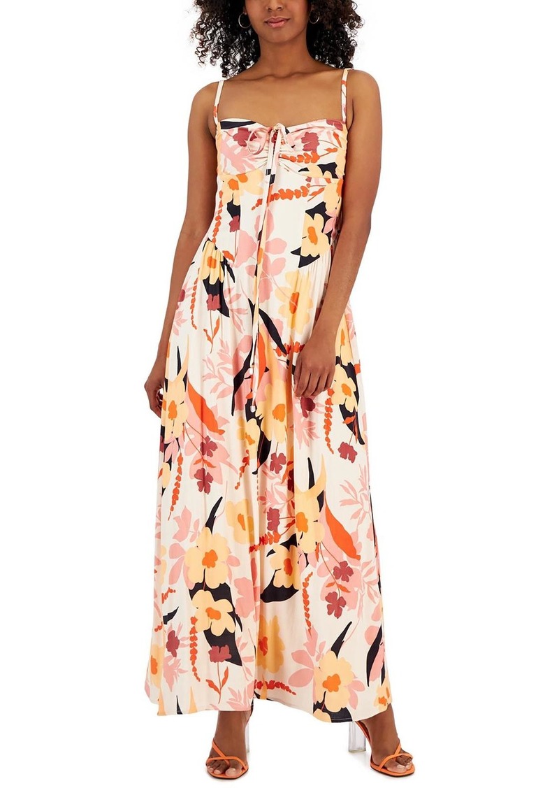 Rachel Roy Womens Floral Print Viscose Maxi Dress