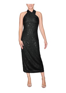 Rachel Roy Womens Sequined Midi Cocktail and Party Dress