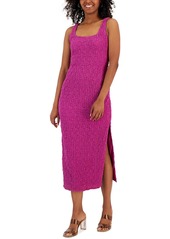 Rachel Roy Womens Textured Midi Dress