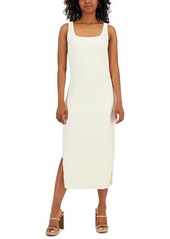 Rachel Roy Womens Textured Midi Dress