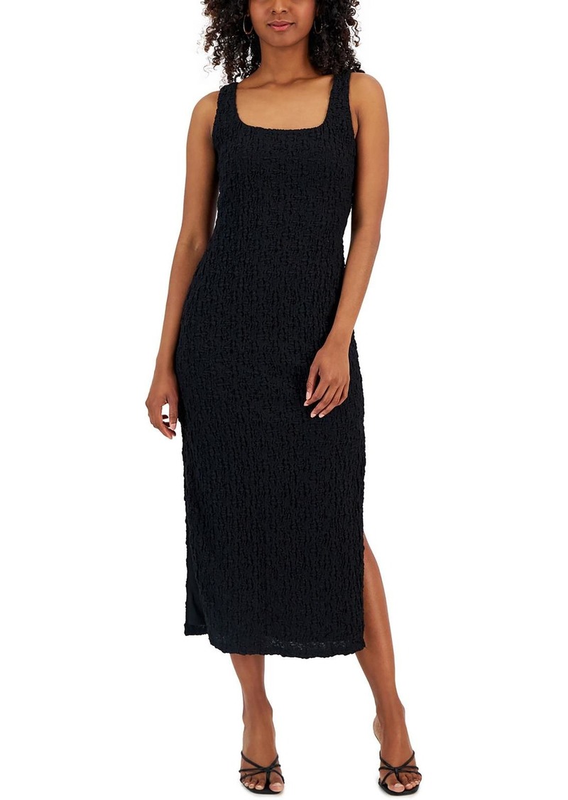 Rachel Roy Womens Textured Midi Dress