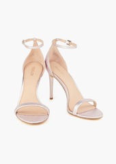 Rachel Zoe - Embellished metallic cracked leather sandals - Pink - US 9.5