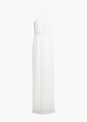 Rachel Zoe - Lamé-trimmed twisted mousseline maxi dress - White - US 12