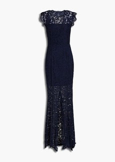 Rachel Zoe - Open-back corded lace gown - Blue - US 0