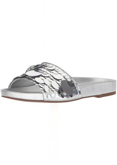 RACHEL ZOE Women's Stella Slide Sandal silver  M US