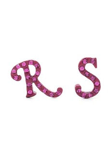 Raf Simons logo-lettering stud earrings
