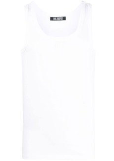 Raf Simons logo-patch cotton tank top