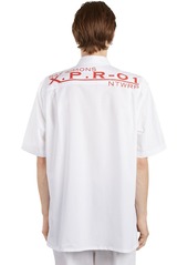 Raf Simons Oversize Printed Cotton Poplin Shirt