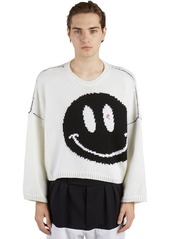Raf Simons Oversize Smiley Virgin Wool Knit Sweater