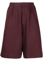Raf Simons pleat-detail cotton Bermuda shorts