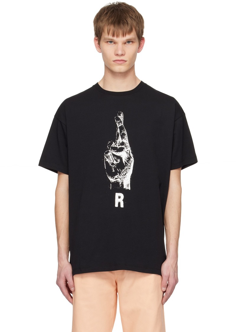 Raf Simons Black Printed T-Shirt