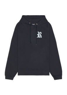 Raf Simons Oversized Hoodie With R Embroidery And Patch