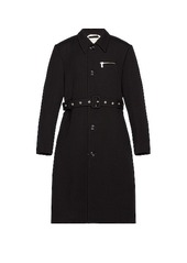 Raf Simons Slim Fit Trench Coat With Zipped Pockets