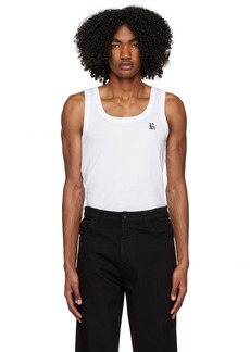 Raf Simons White 'R' Tank top