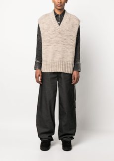 Raf Simons wide-leg cotton-blend trousers