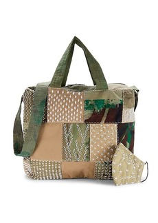 Rafe 2-Piece Joey Patchwork Embroidered Tote & Face Mask Set