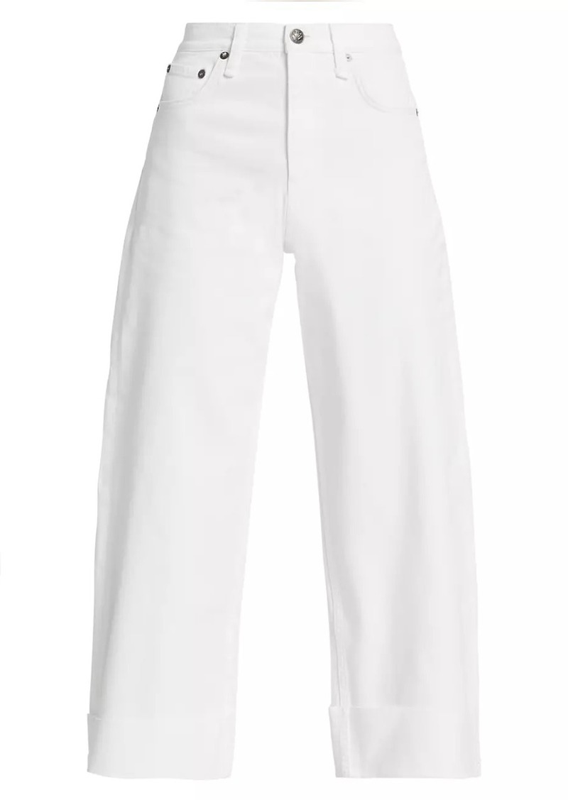 rag & bone Andi High-Rise Wide-Leg Cropped Jeans