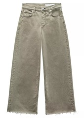 rag & bone Andi Stretch High-Rise Crop Wide-Leg Jeans