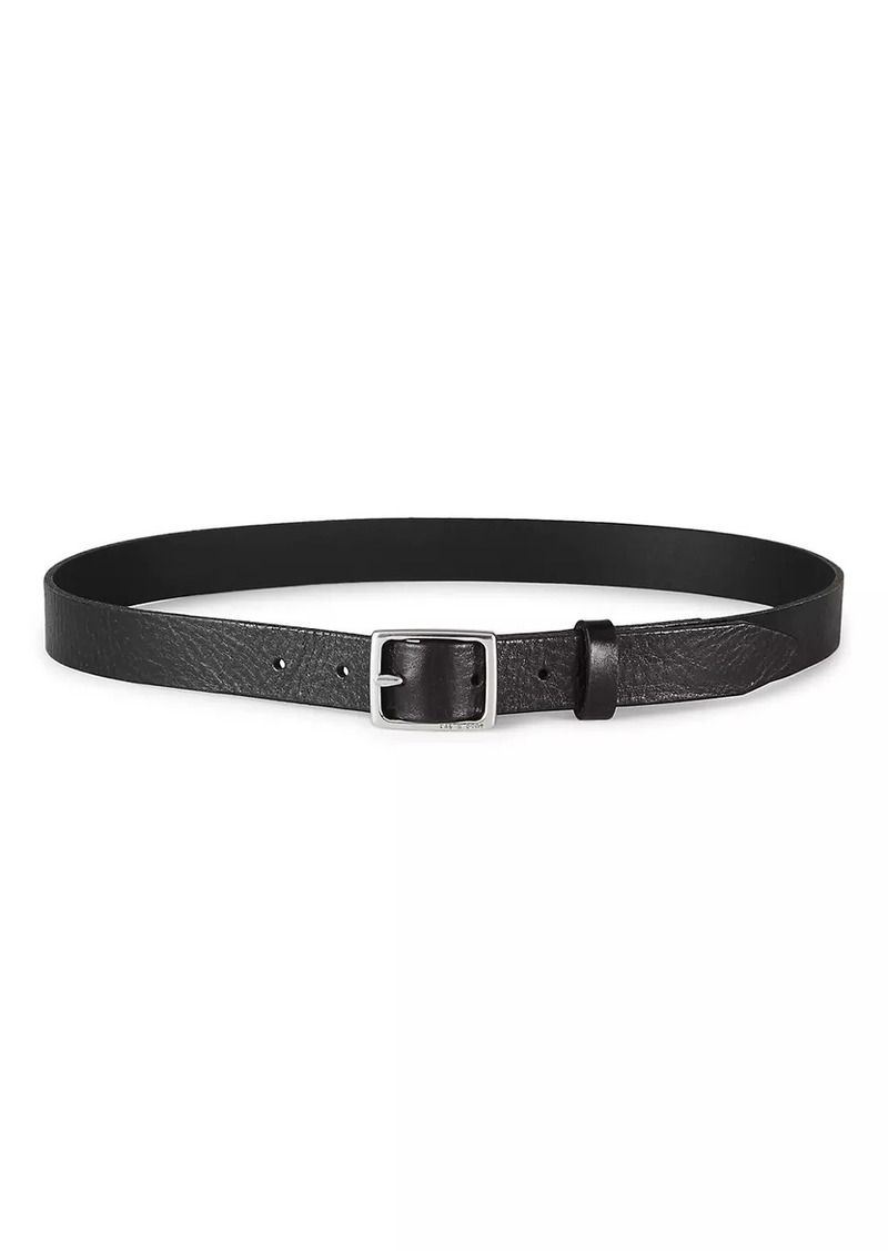 rag & bone Baby Boyfriend Textured Leather Belt