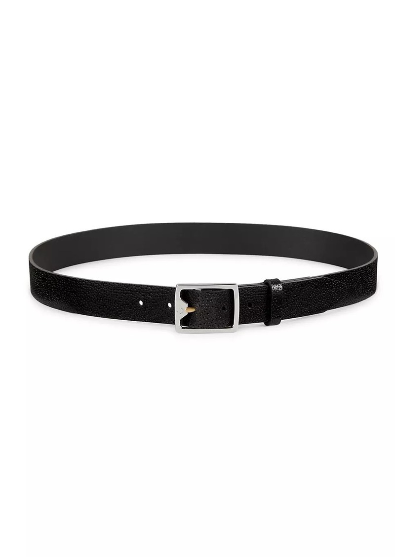 rag & bone Boyfriend Textured Leather Belt