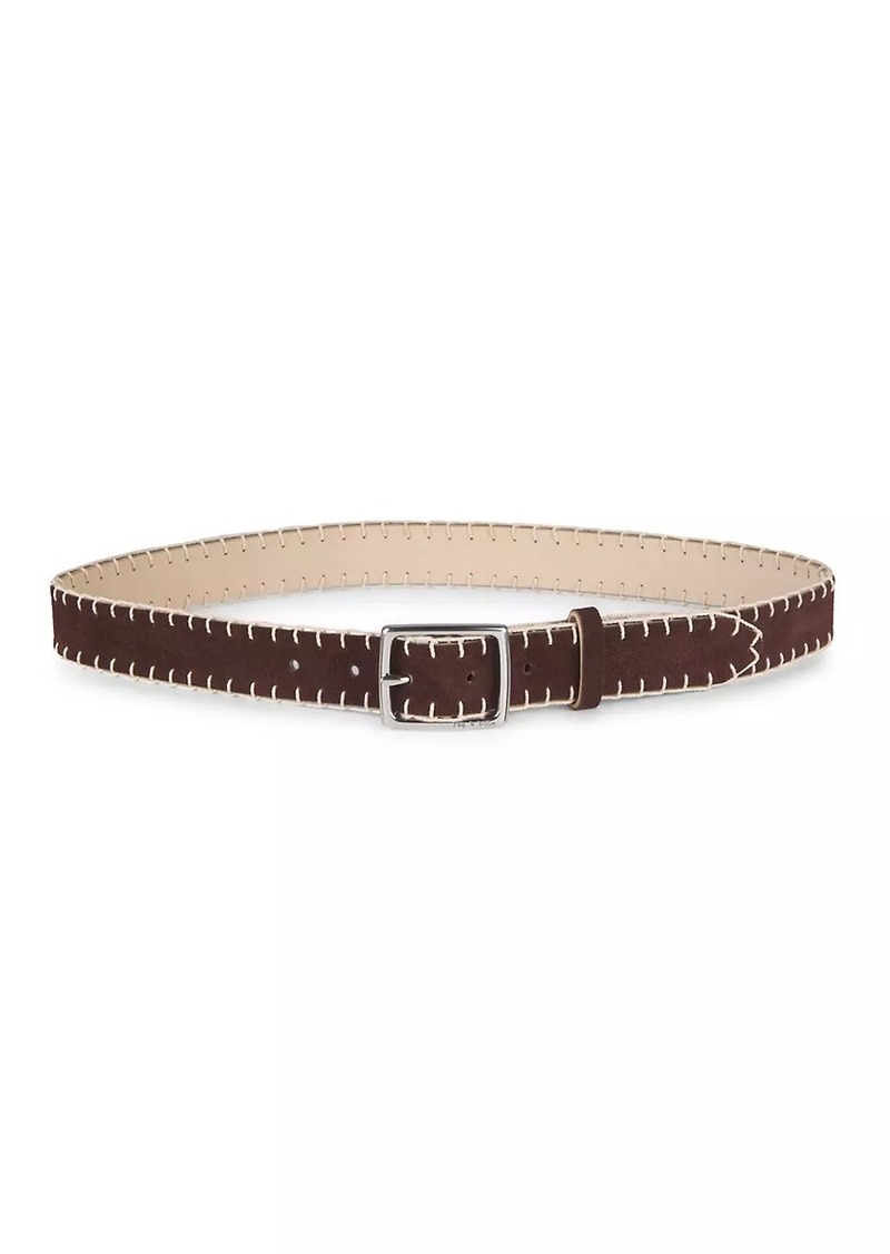 rag & bone Boyfriend Whipstitch Leather Belt