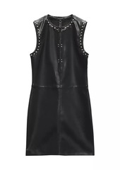 rag & bone Brigette Faux Leather Minidress