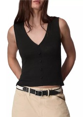 rag & bone Buttoned Knit Tank Top