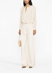 rag & bone buttoned satin-finish shirt