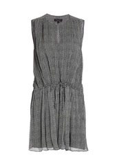 rag & bone Carly Printed Sleeveless Silk-Blend Dress